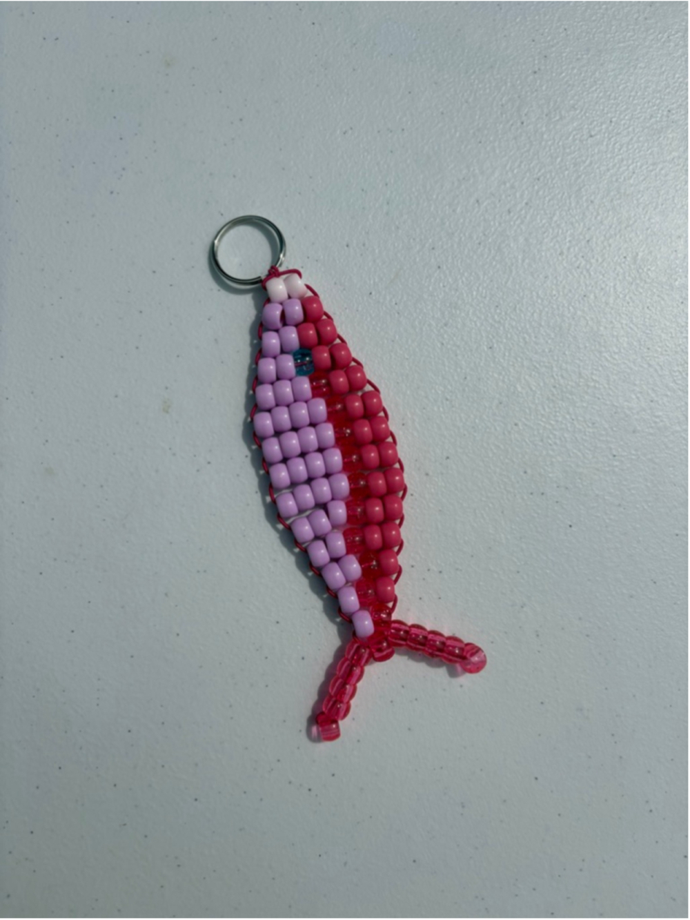 Pony Bead Fish Keychain | Bag Charm | Handmade